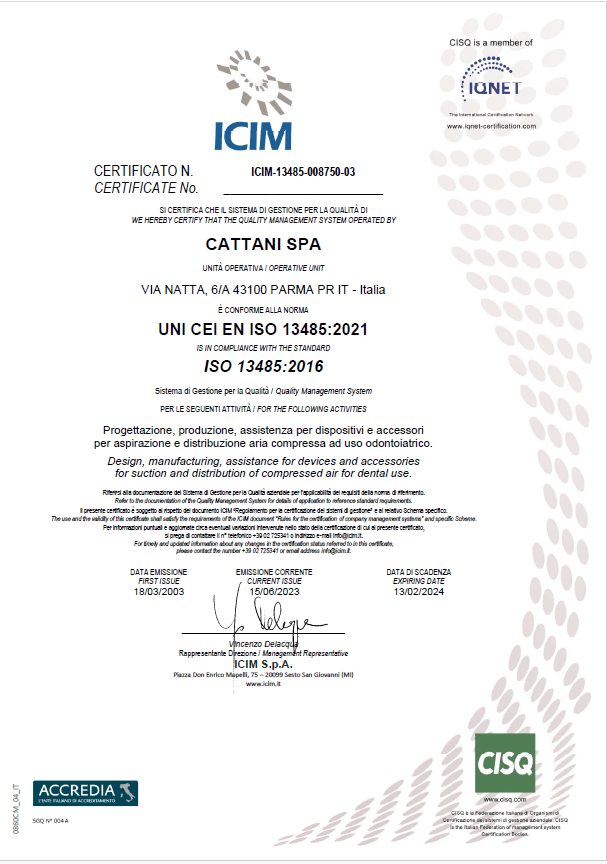 Cattani certifikát